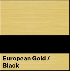 European Gold/Black NOMARK PLUS METAL 1/16IN - Rowmark NoMark Plus & Standard Metals